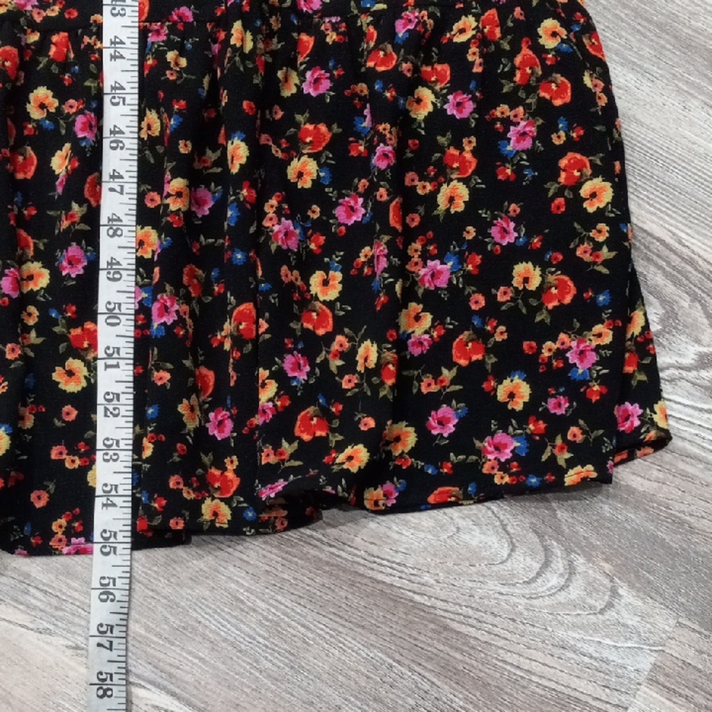 London Style Women's Floral Maxi Dress Short Ruffled Sleeves V-neckline Size 12 - Picture 12 of 16